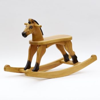 Dřevěný houpací koník v barevném provedení plavák