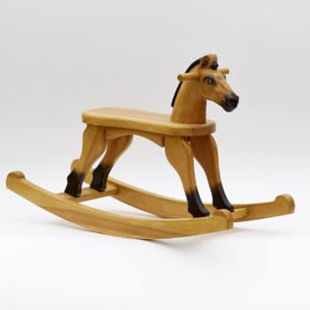 Dřevěný houpací koník v barevném provedení plavák